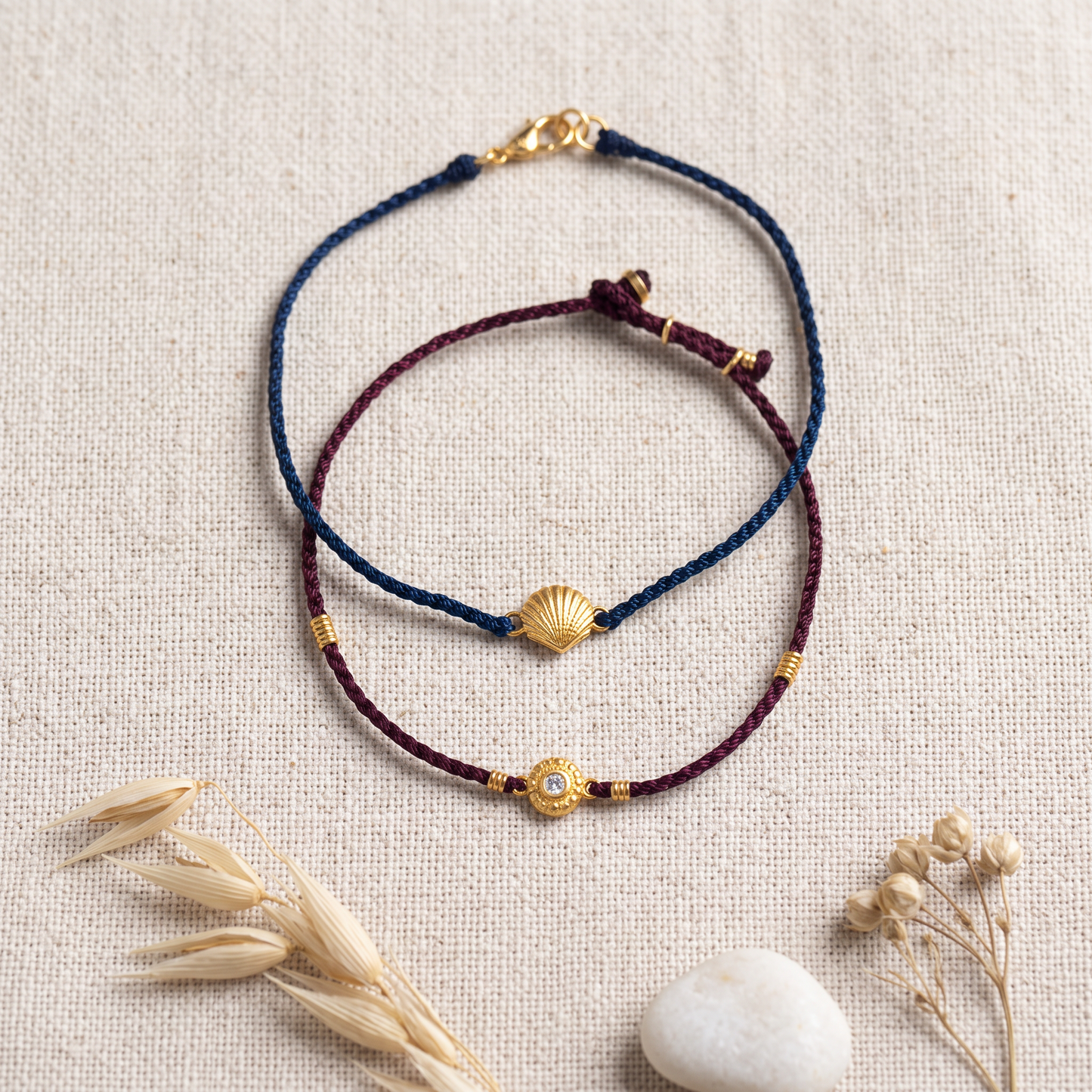 24K Fine 999 Gold Ocean Theme Shell Conch Charm Bracelet