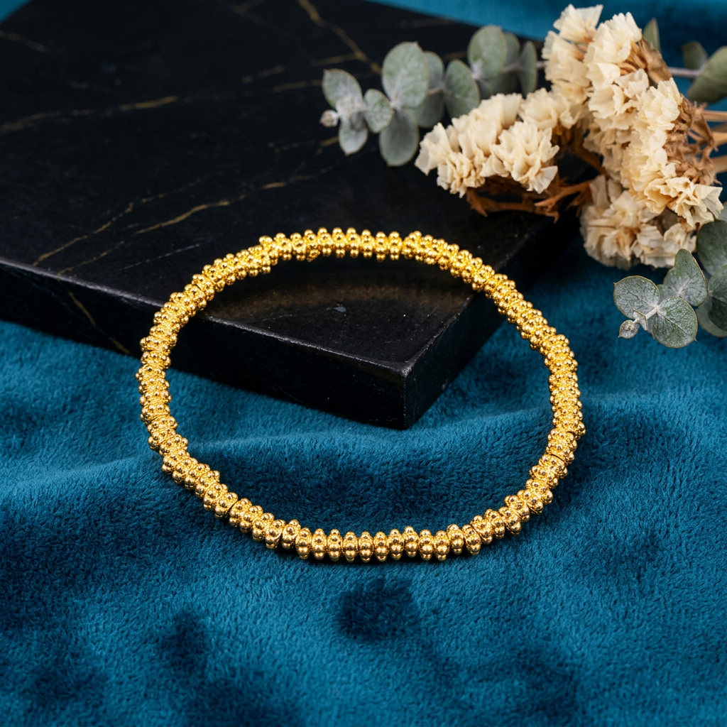 999 Pure Gold Gear Bead Lucky Spacer for Bracelet Stringing DIY Jewelry