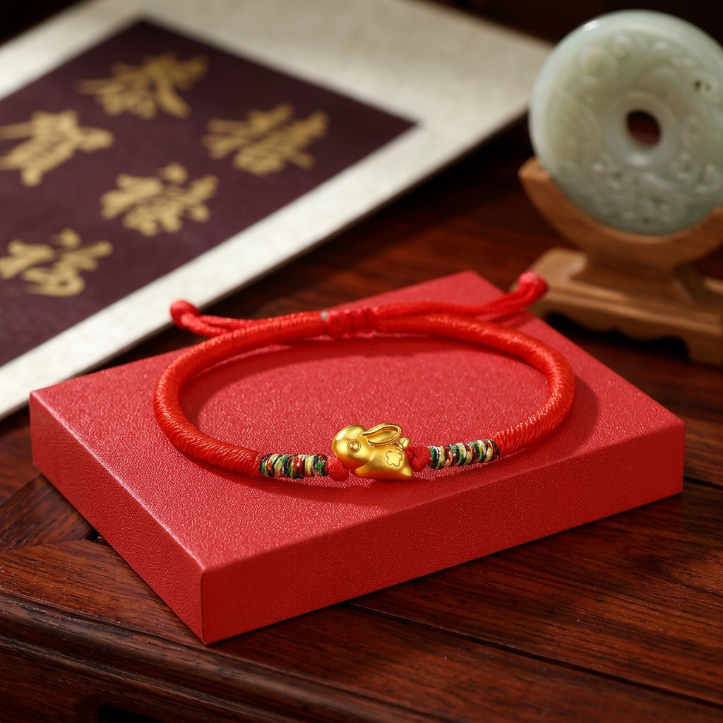 24K Gold 12 Zodiac Animal Horse Dragon Charm Weaving Adjustable Bracelet Kids and Adult Size