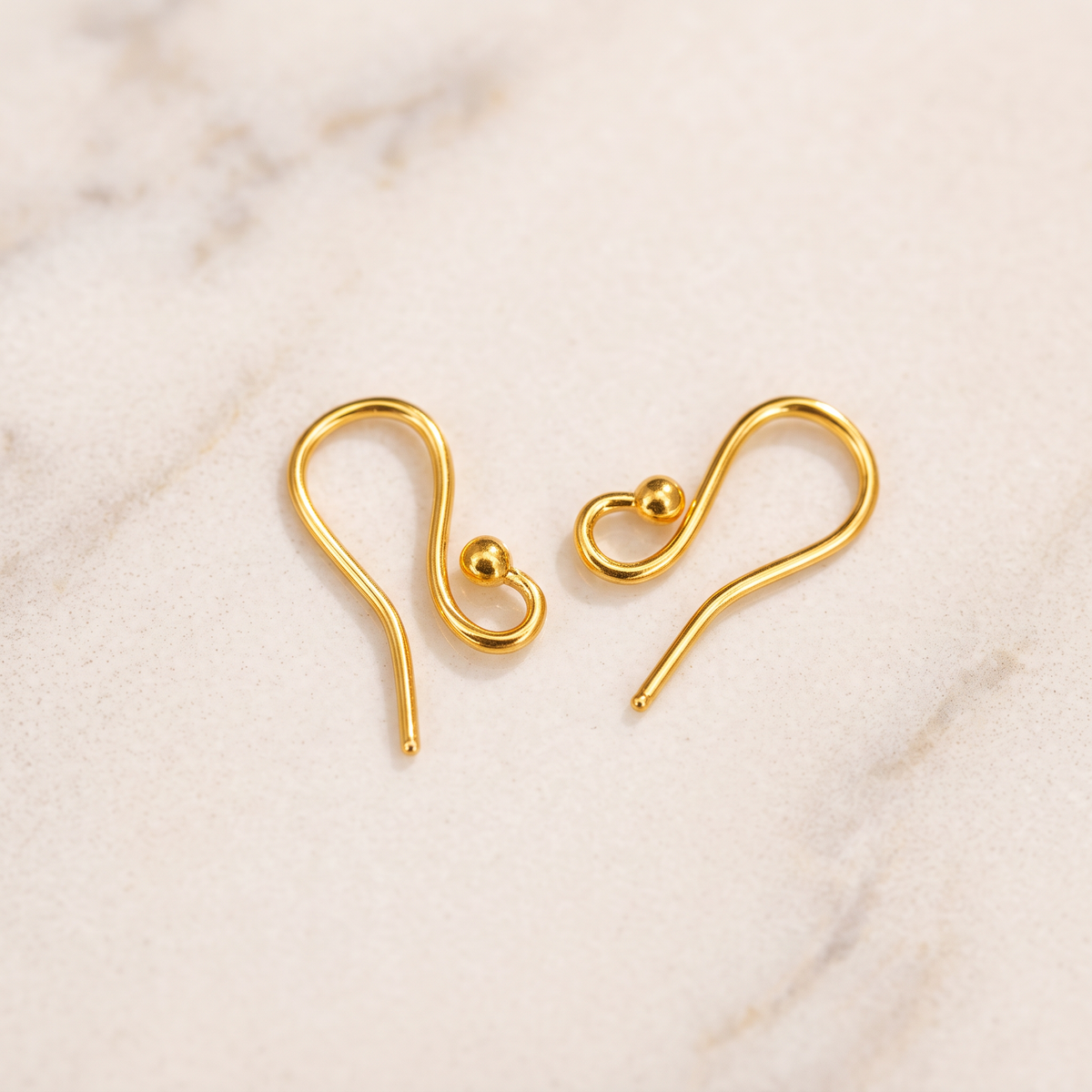 24K 999 Gold D.I.Y Custom Earring Hook Jewelry Design Craft