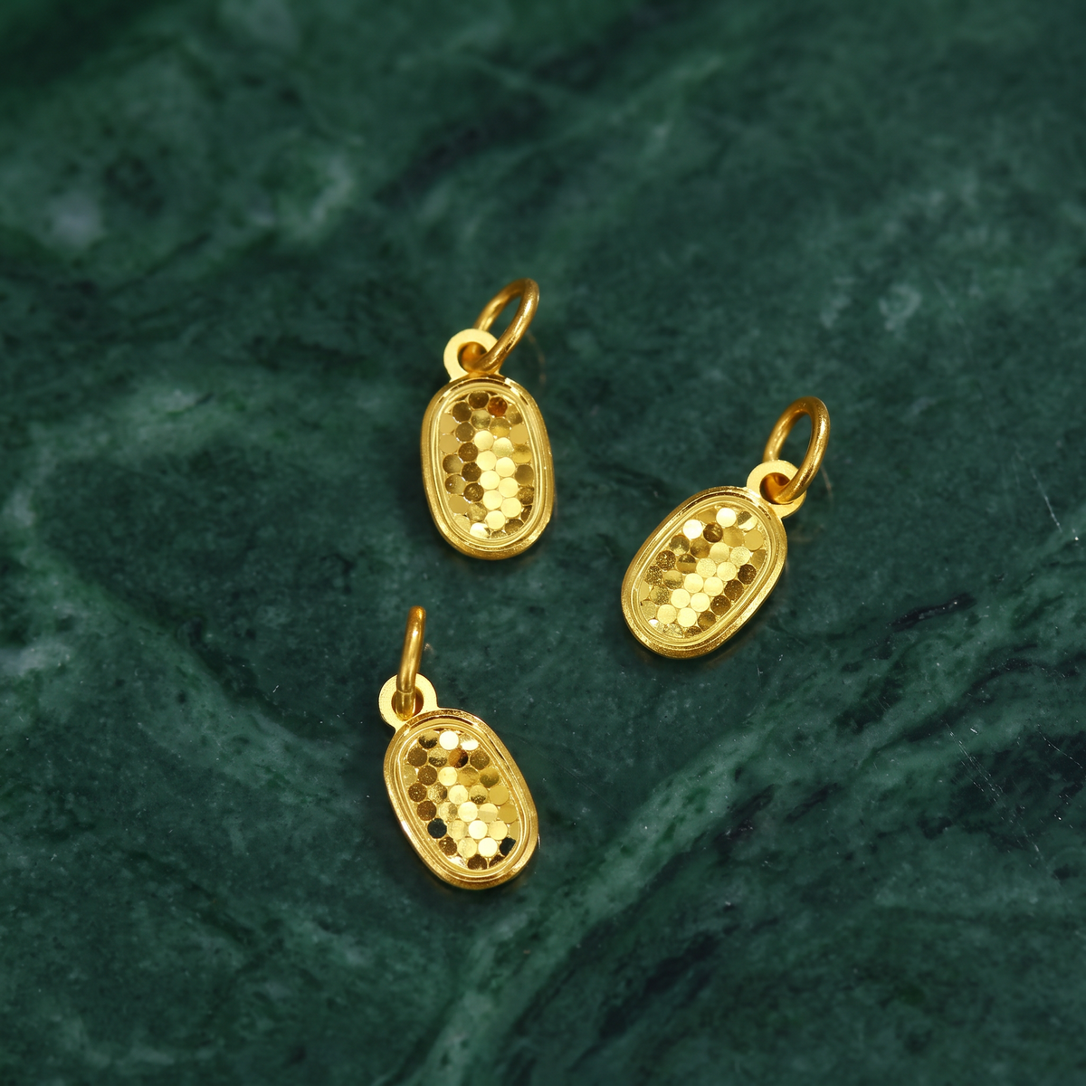 24K 999 Gold Cute Mini Shinning Plaque Peace and Protection Charm D.I.Y Craft