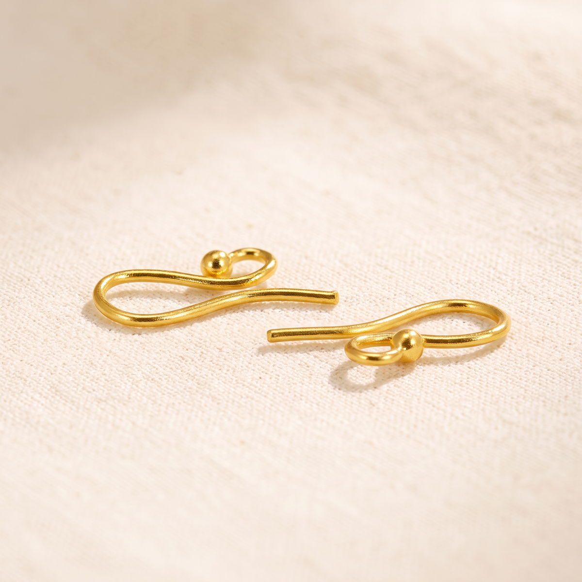 24K 999 Gold D.I.Y Custom Earring Hook Jewelry Design Craft
