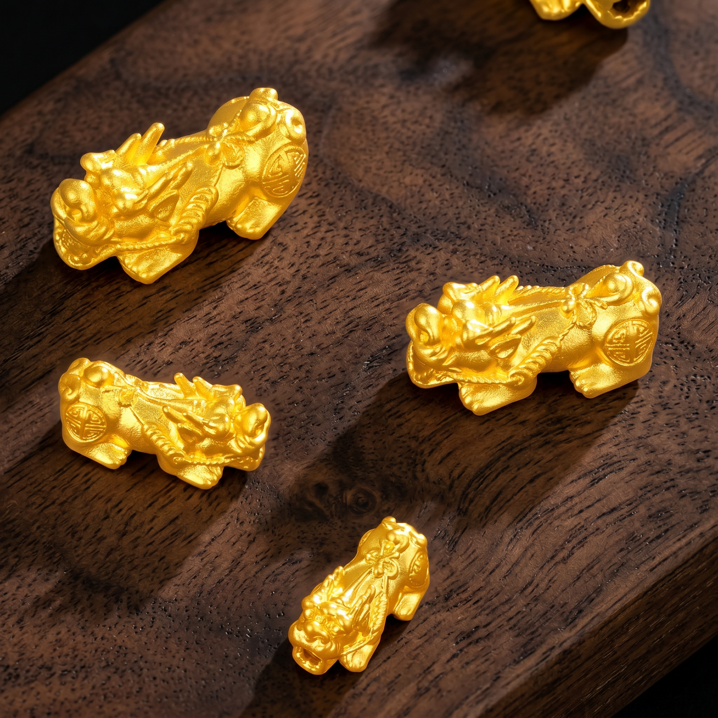24K 999 Gold Pixiu Charm D.I.Y Jewelry Making