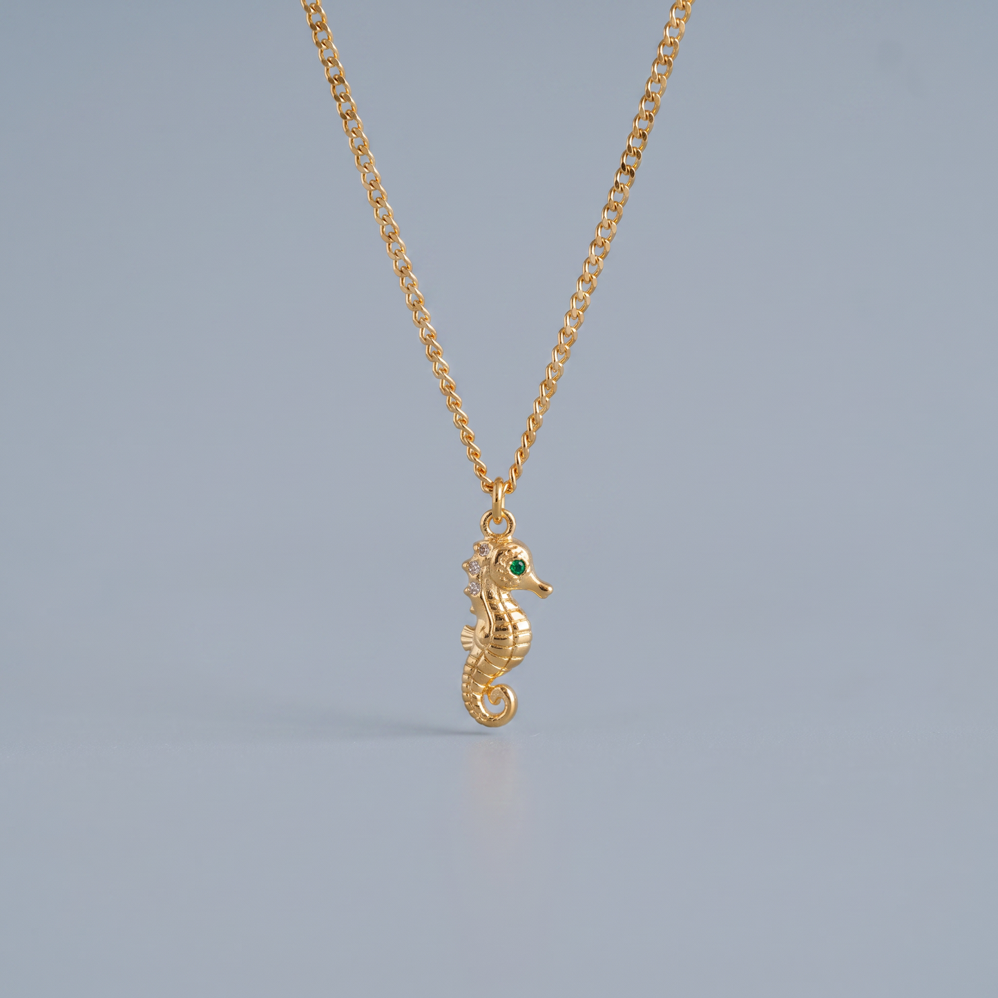 24K 999 Pure Gold Mini SeaHorse D.I.Y Charm Pendant