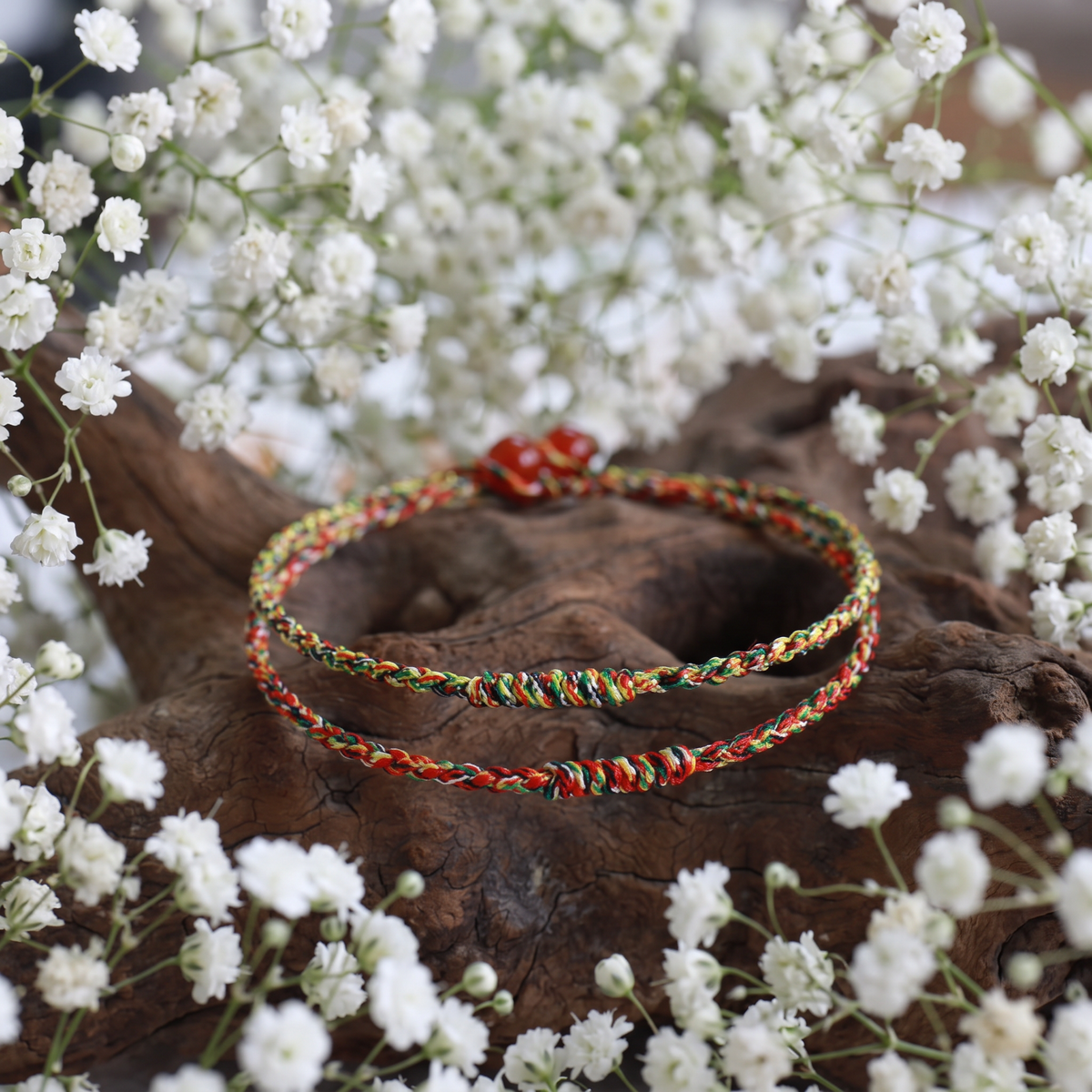 Handwoven Chinese Zodiac Knot Vajra Red String Lucky Year Bracelet Unisex Couple Style