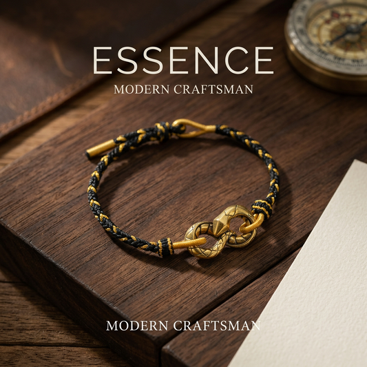 24K 999 Gold Ouroboros Charm Elegant Unisex Bracelet