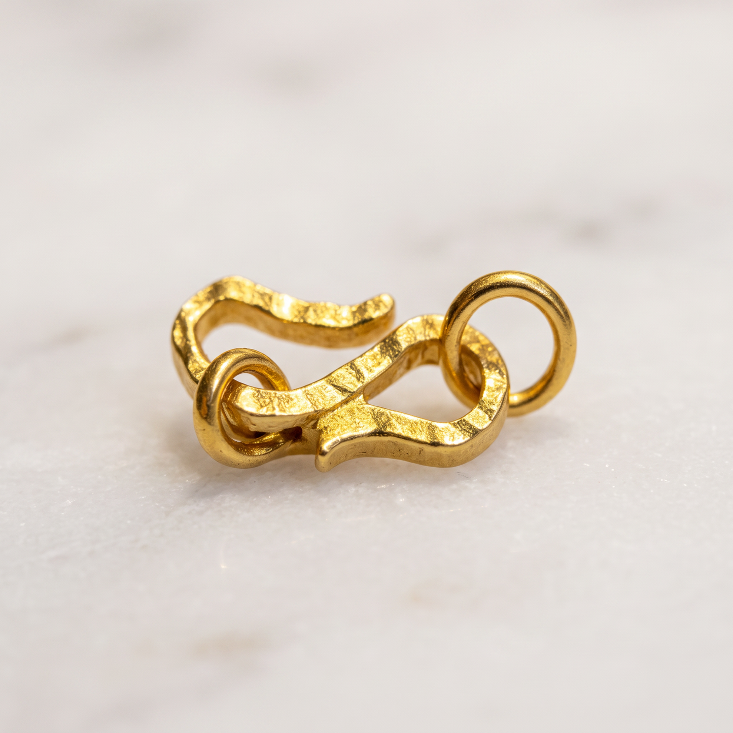 24K Gold D.I.Y Universal Connector Hammered S Clasp Hook