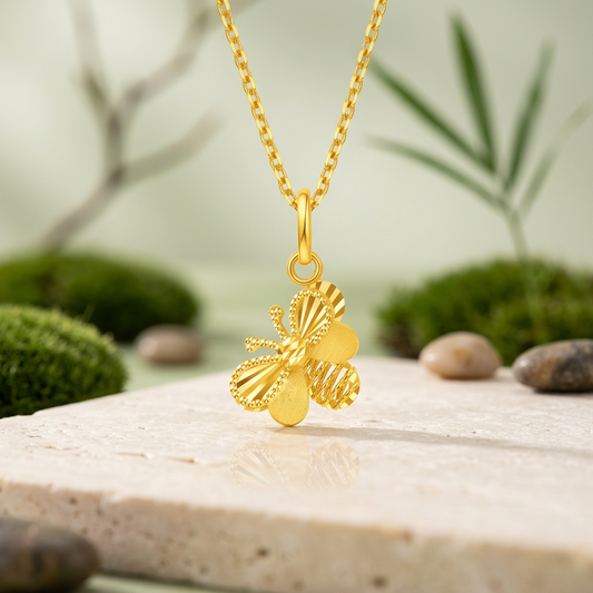 18K Mini Honey Bee Charm