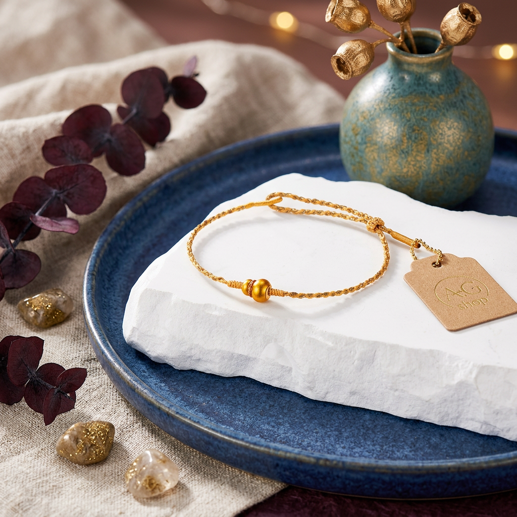 24K 999 Gold Five-Color Enamel Gourd Charm Elegant Delicate Lucky Bracelet