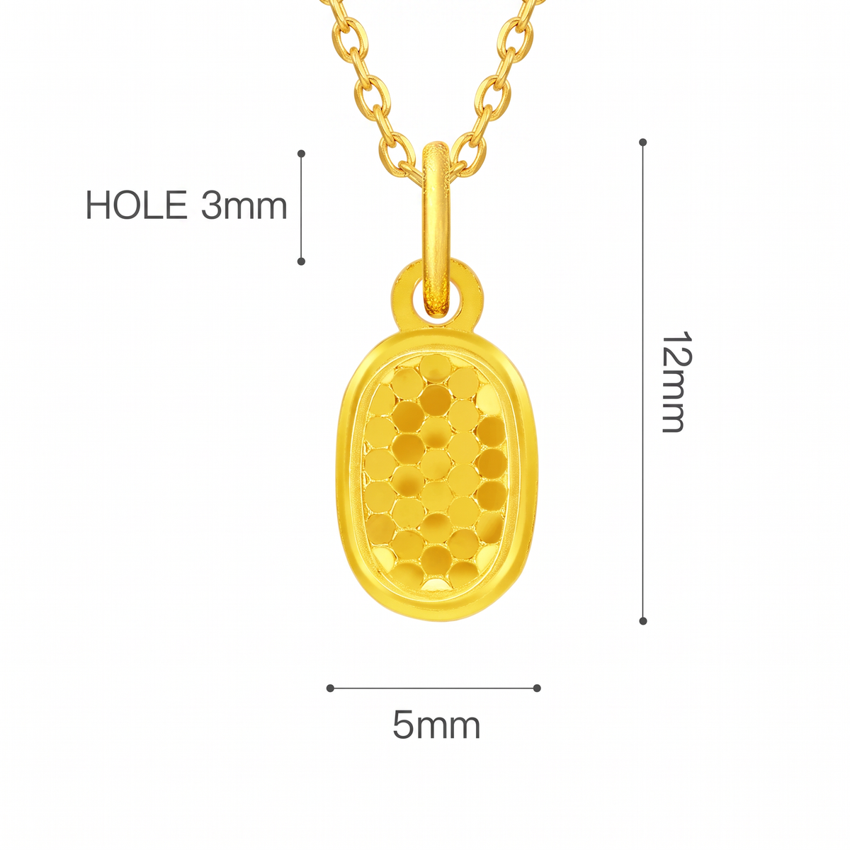 24K 999 Gold Cute Mini Shinning Plaque Peace and Protection Charm D.I.Y Craft