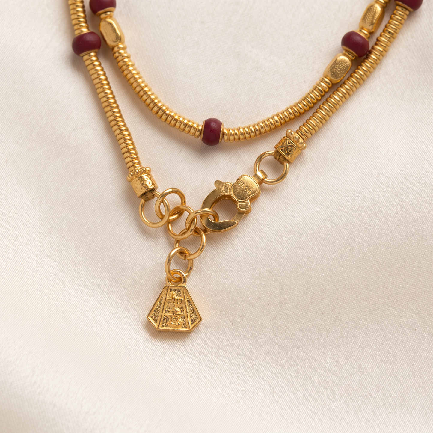 24K Fine 999 Gold Minimal Minimalist Beads Necklace and Bracelet