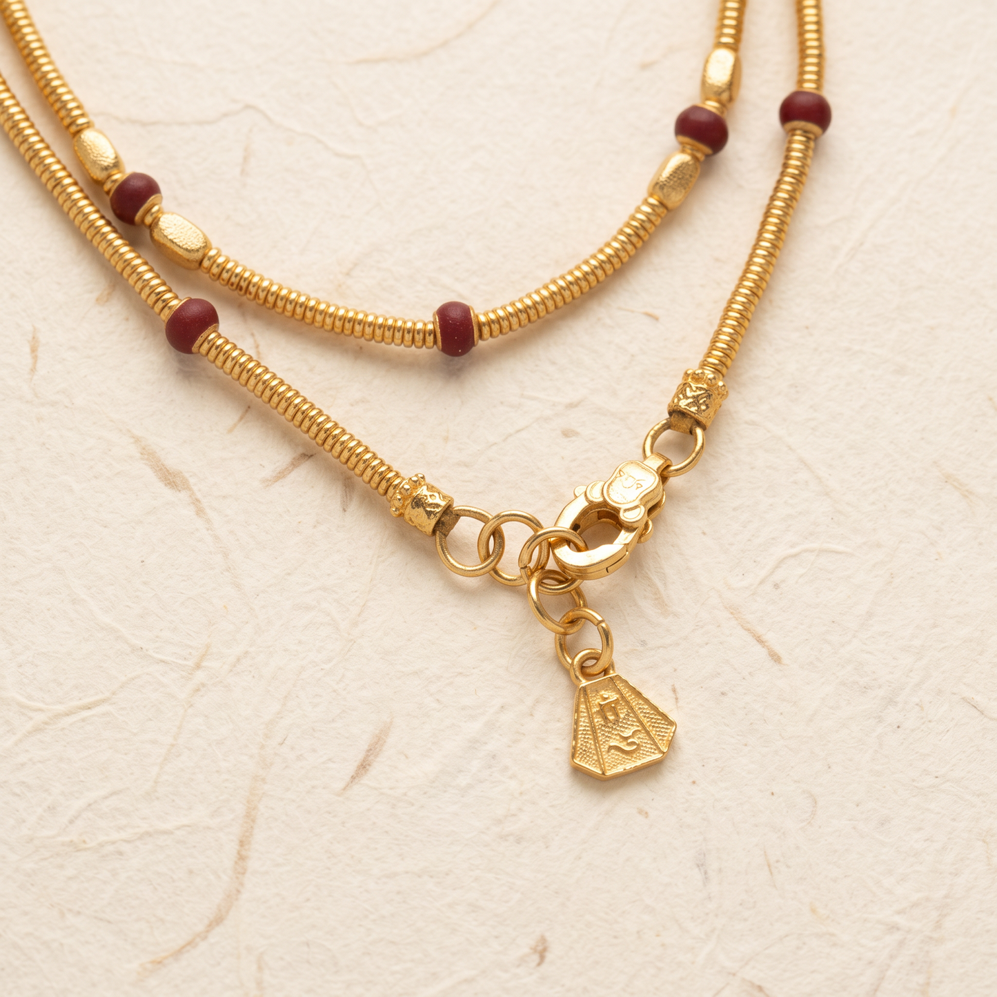 24K Fine 999 Gold Minimal Minimalist Beads Necklace and Bracelet