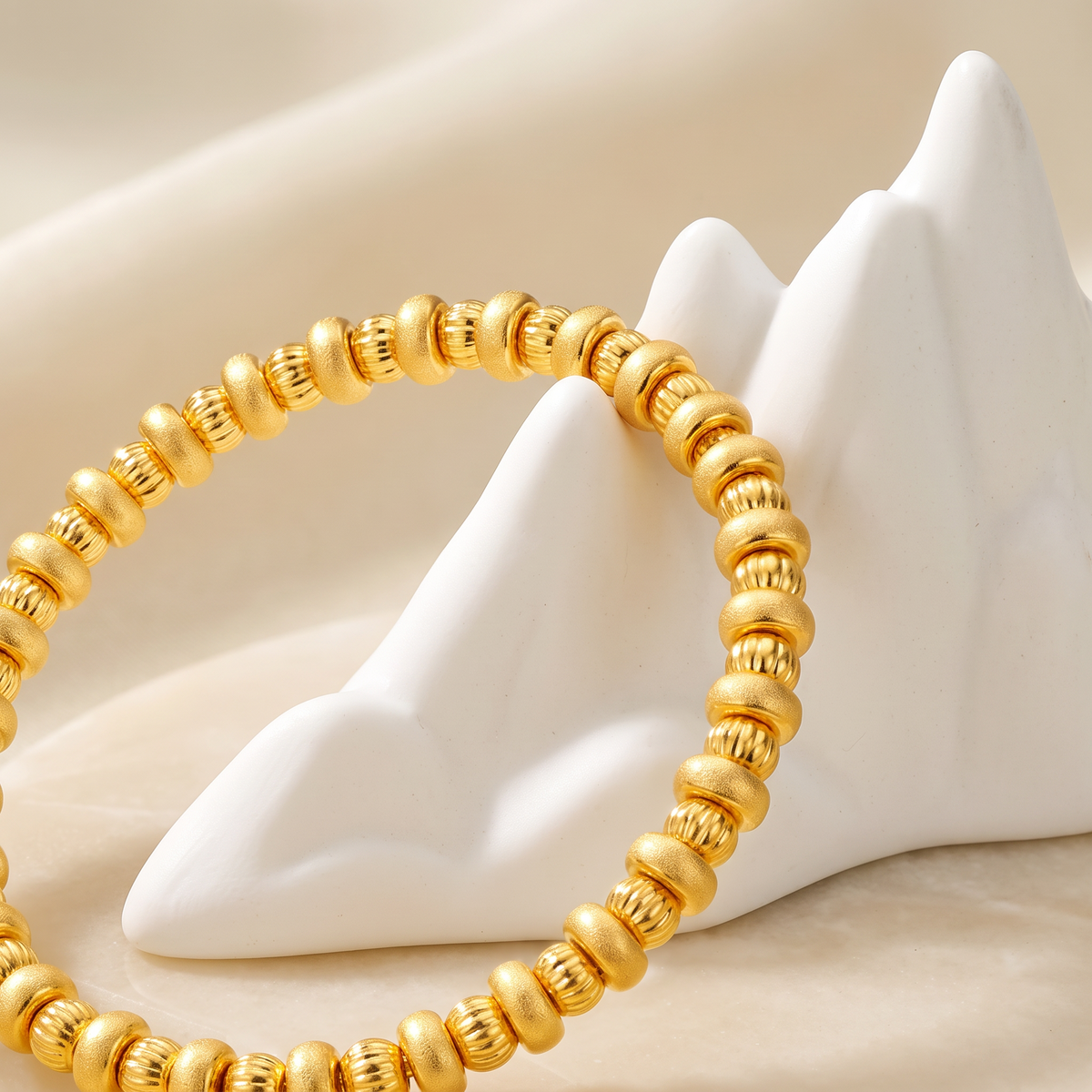 24K Gold Beads Minimal Bracelet