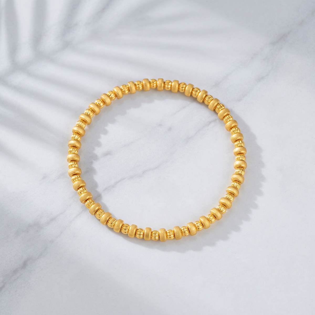 24K Gold Beads Minimal Bracelet