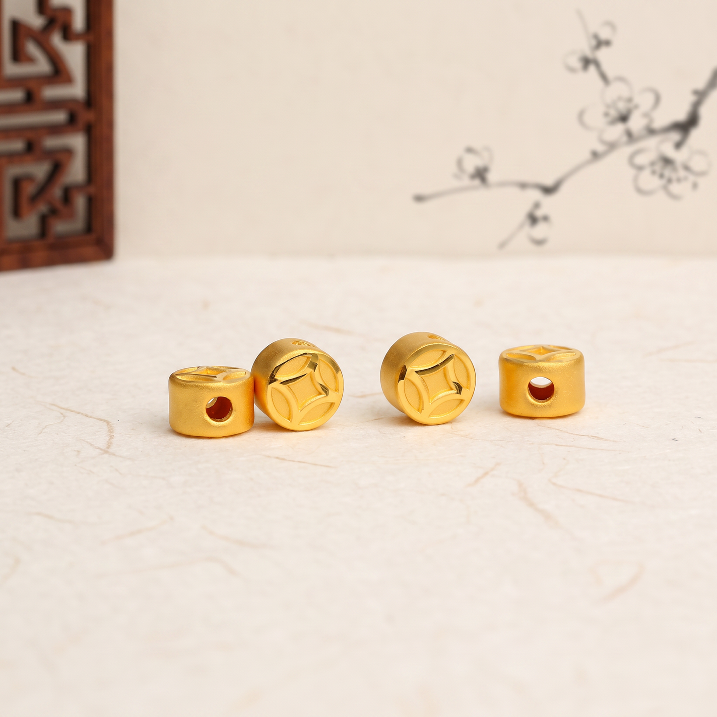24K 999 Gold Mini D.I.Y Money Coin Charm