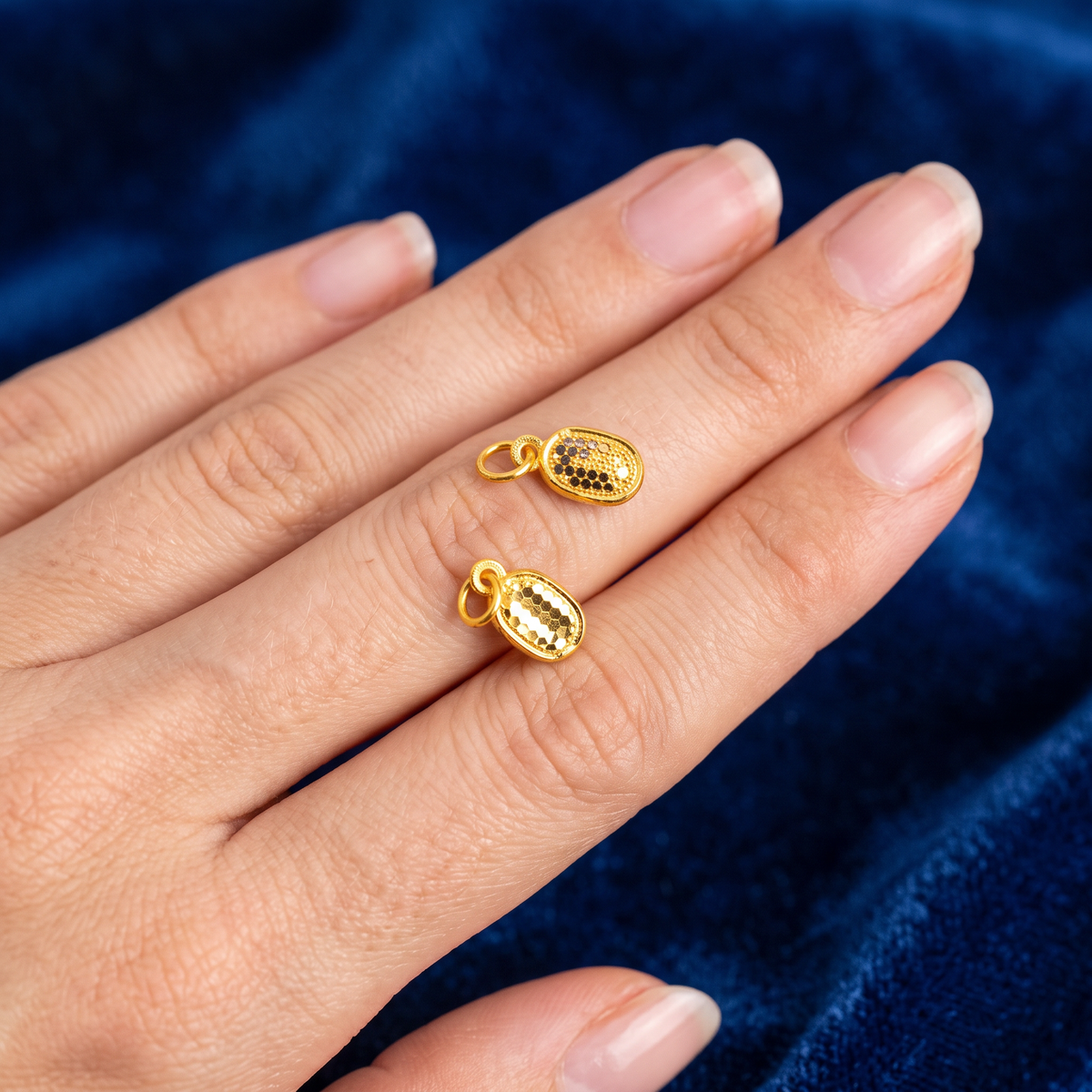 24K 999 Gold Cute Mini Shinning Plaque Peace and Protection Charm D.I.Y Craft