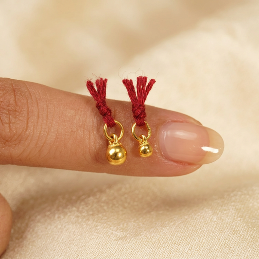 24k 999 Solid Gold Mini Bell D.I.Y Jewelry Making for Bracelet Necklace