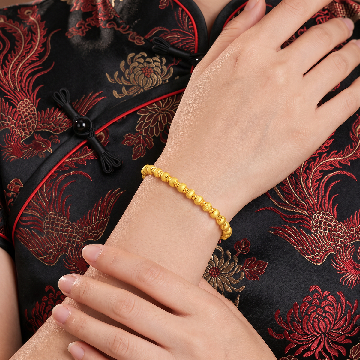 24K Gold Minimal Beads Luxurious Bracelet