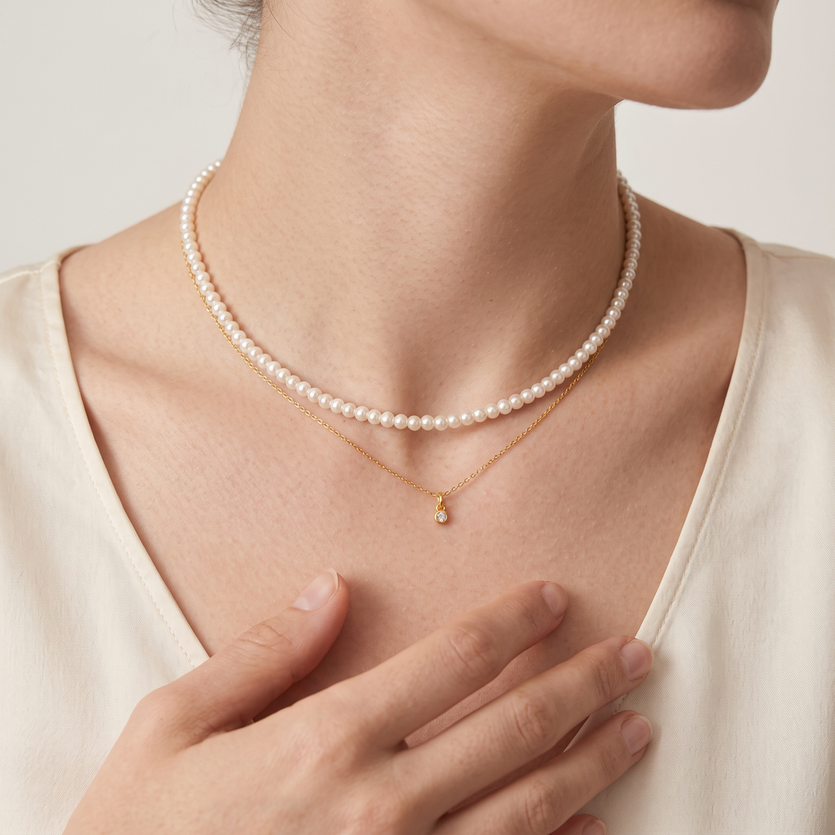 24K Gold Mini Minimal Round Square and Teardrop Charms Pendant