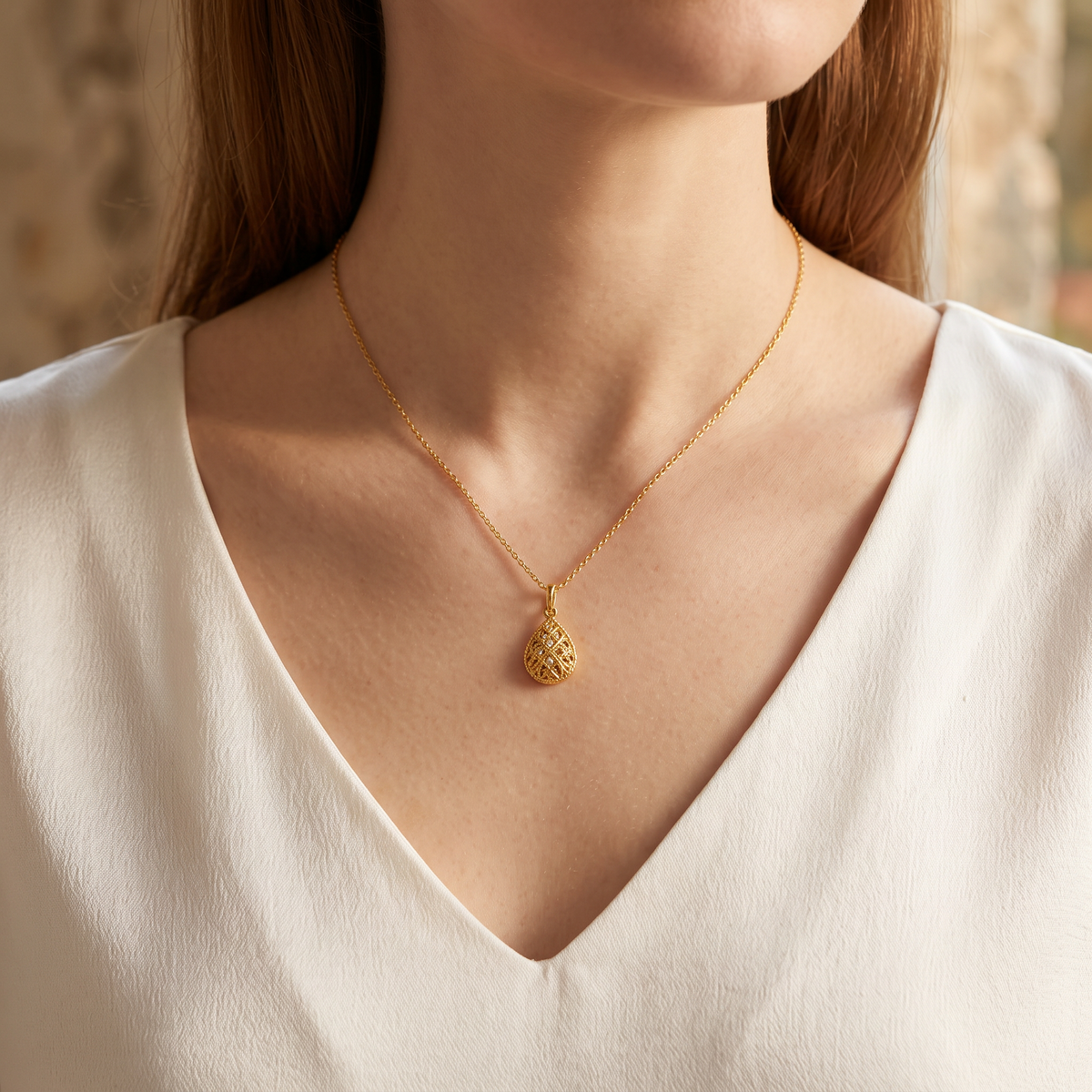 24K Gold Shimmer Clover Gourd Heart Butterfly Snowflake Shape Pendant