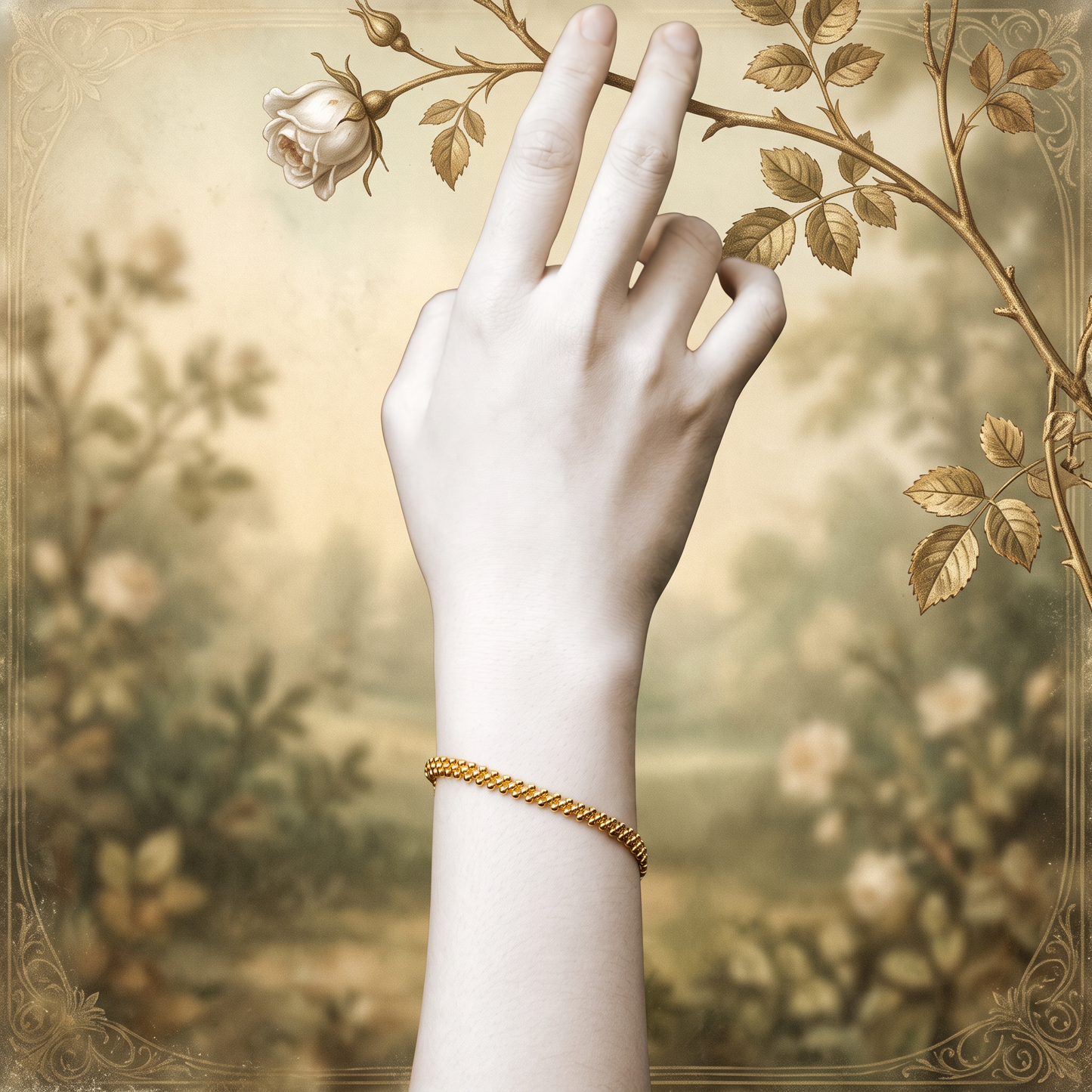 24K 999 Fine Gold 2mm Beads Minimal Style Bracelet