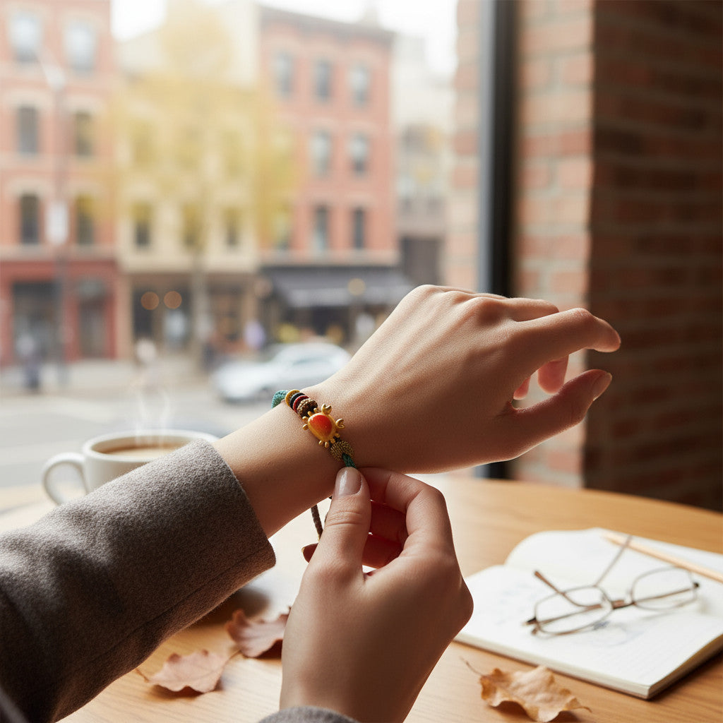 24K Pure 999 Gold Lucky Cute Sun and Crab D.I.Y Charm Pendant