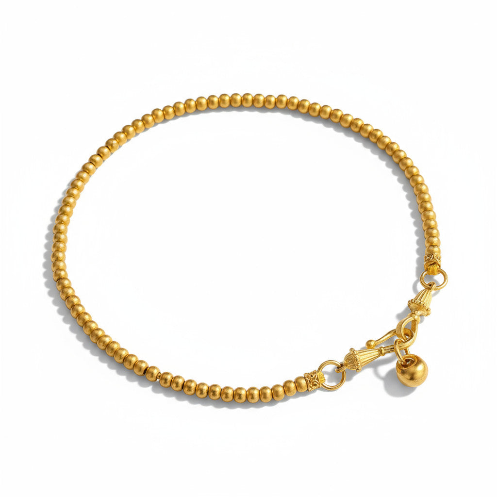 24k Pure 999 Gold Chain Beads Bracelet