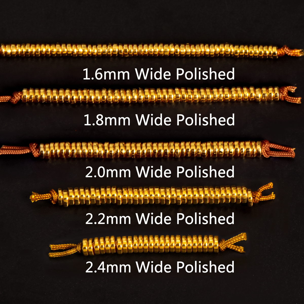 24k 999 Gold Minimal Spacer Beads D.I.Y Charm Accessories Craft