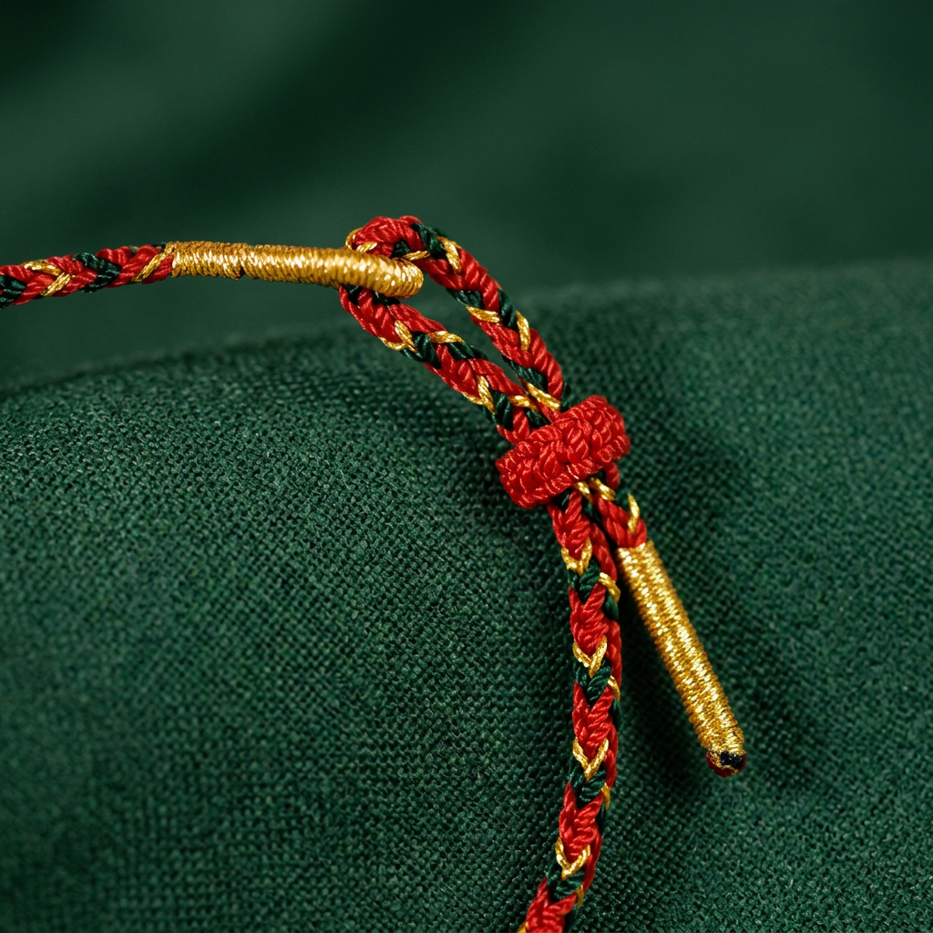24K Gold Heart Charm with Weaving Bracelet