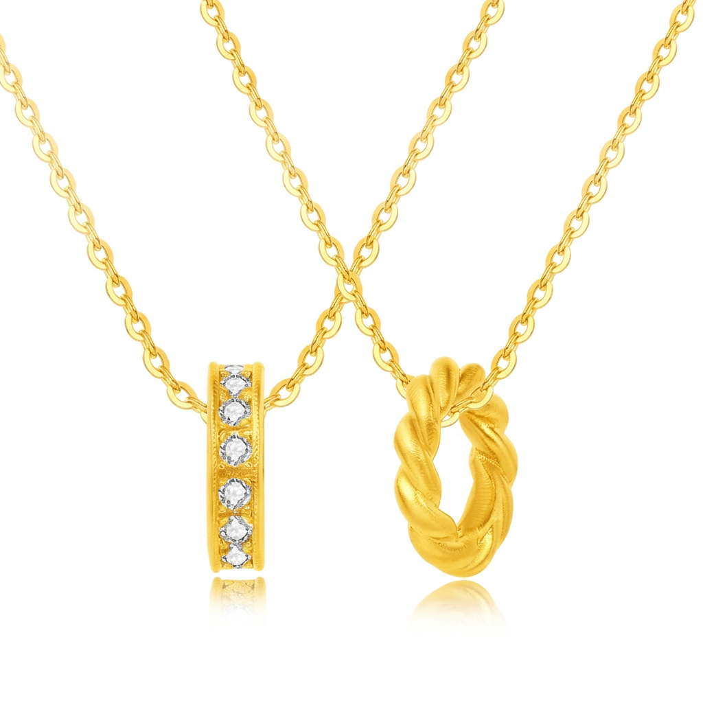 24K Mini D.I.Y Twist Hoop Charm