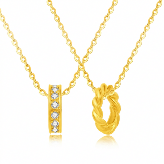 24K Mini D.I.Y Twist Hoop Charm