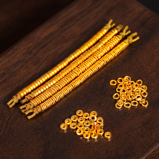 24k 999 Gold Minimal Spacer Beads D.I.Y Charm Accessories Craft