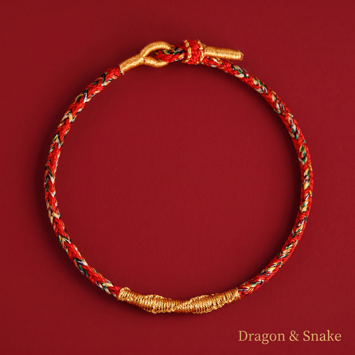 24k 999 Gold Chinese 12 Zodiac Birth Animal Sheep Charm Cord Adjustable Bracelet