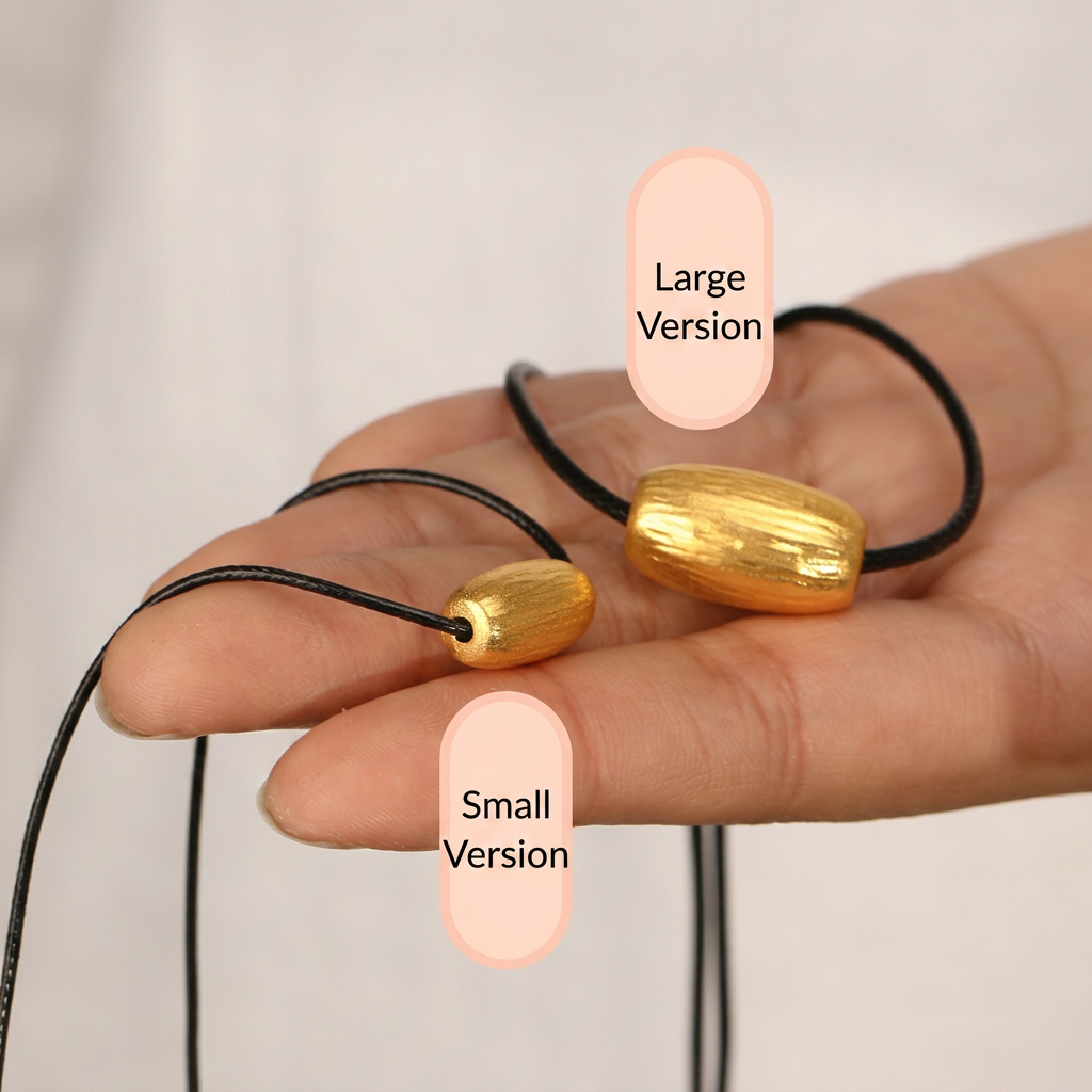18K Gold Minimalist Charm Braided Leather Cord Unisex Necklace