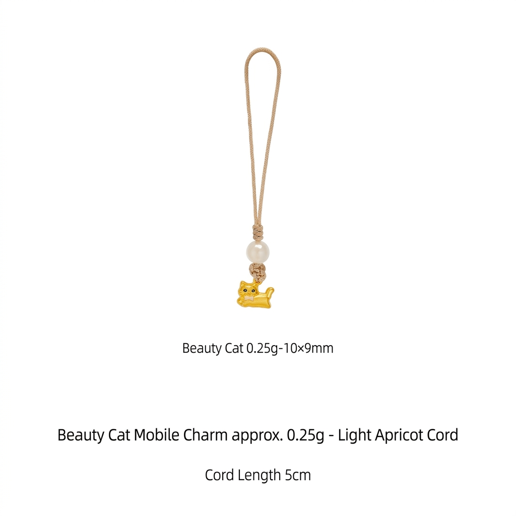 24K Gold Dog Bone Cute Charm Lucky Phone Strap Mobile Accessory