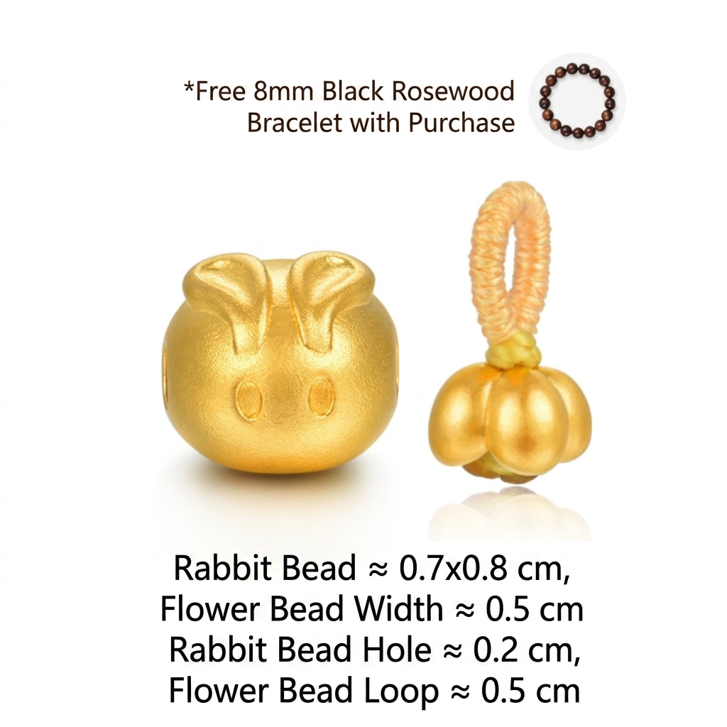 Laurel Rabbit Playful Bunny 24K Gold D.I.Y Charm Spacer