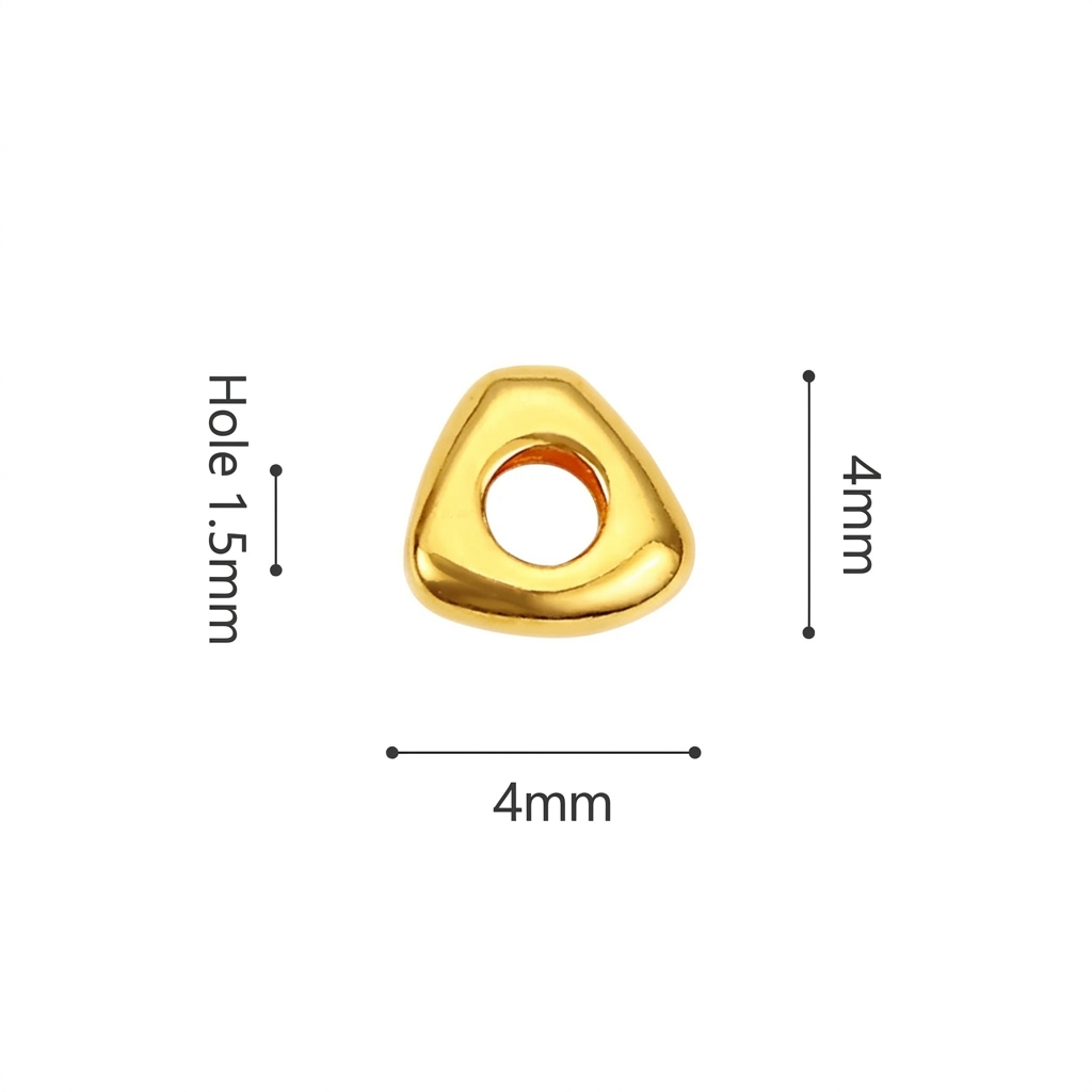 24K Gold Spacer Beads Mini D.I.Y Jewelry Components for Bracelet Necklace Making