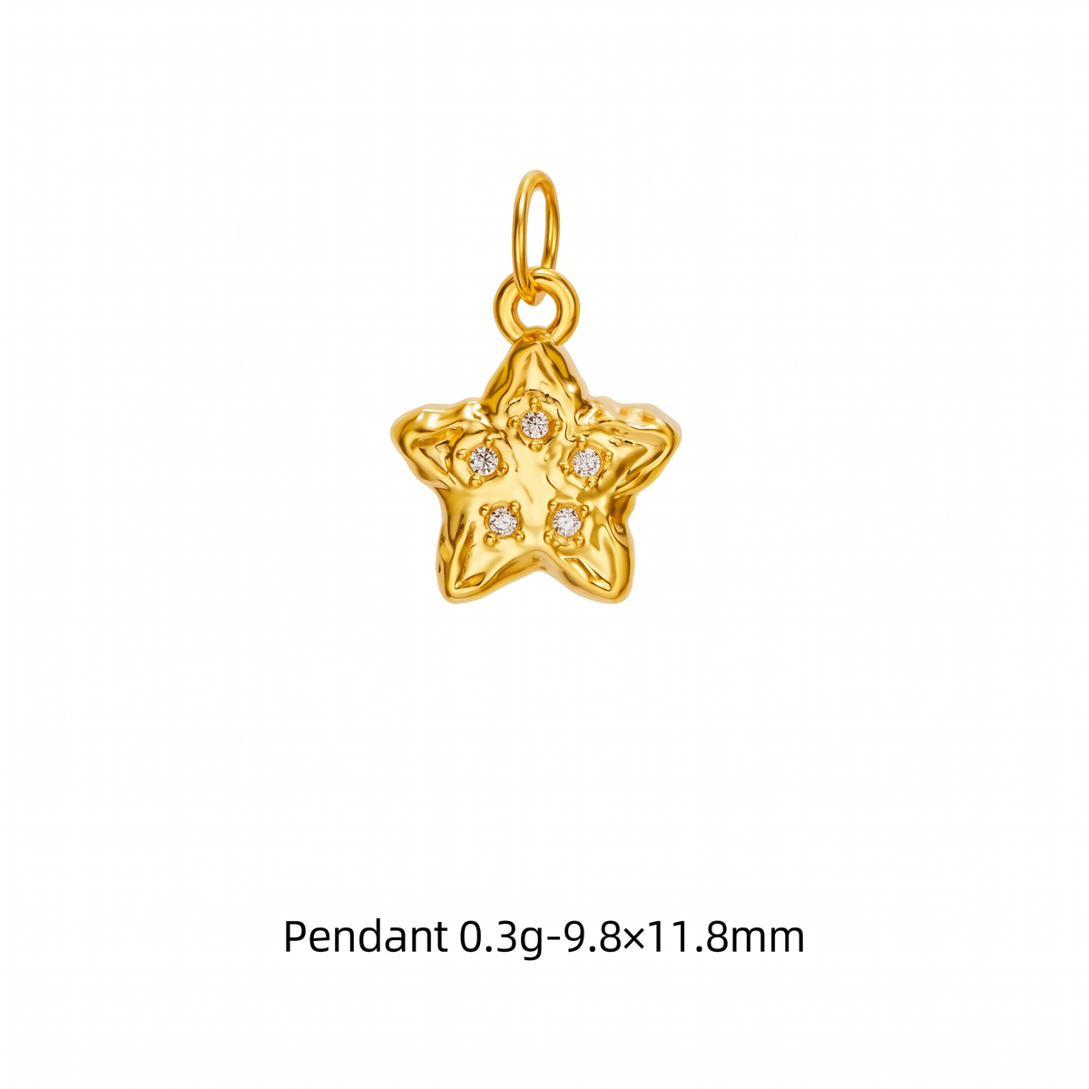 24K 999 Star Gourd Cross GoldFish D.I.Y Gold Charm