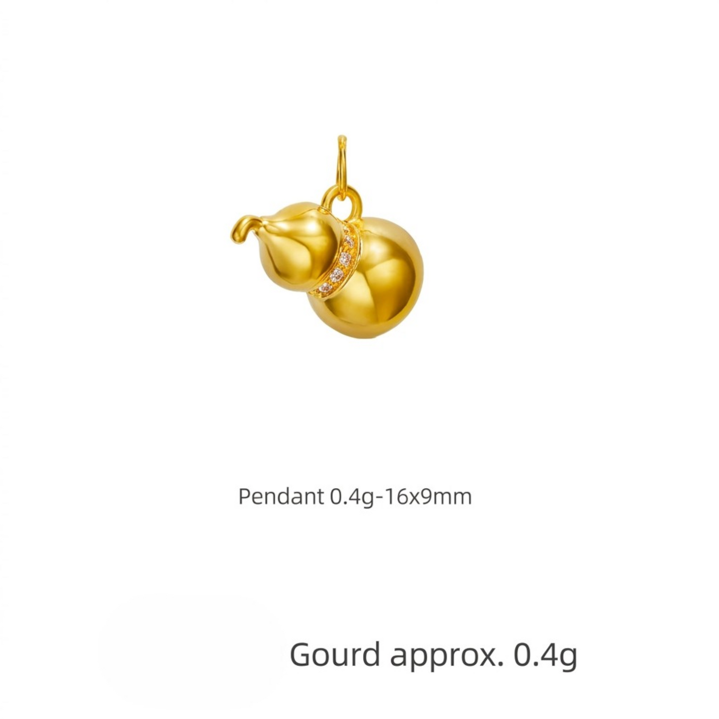 24K 999 Gold Zircon Mini Star Gourd Cross Goldfish Koi D.I.Y Charms