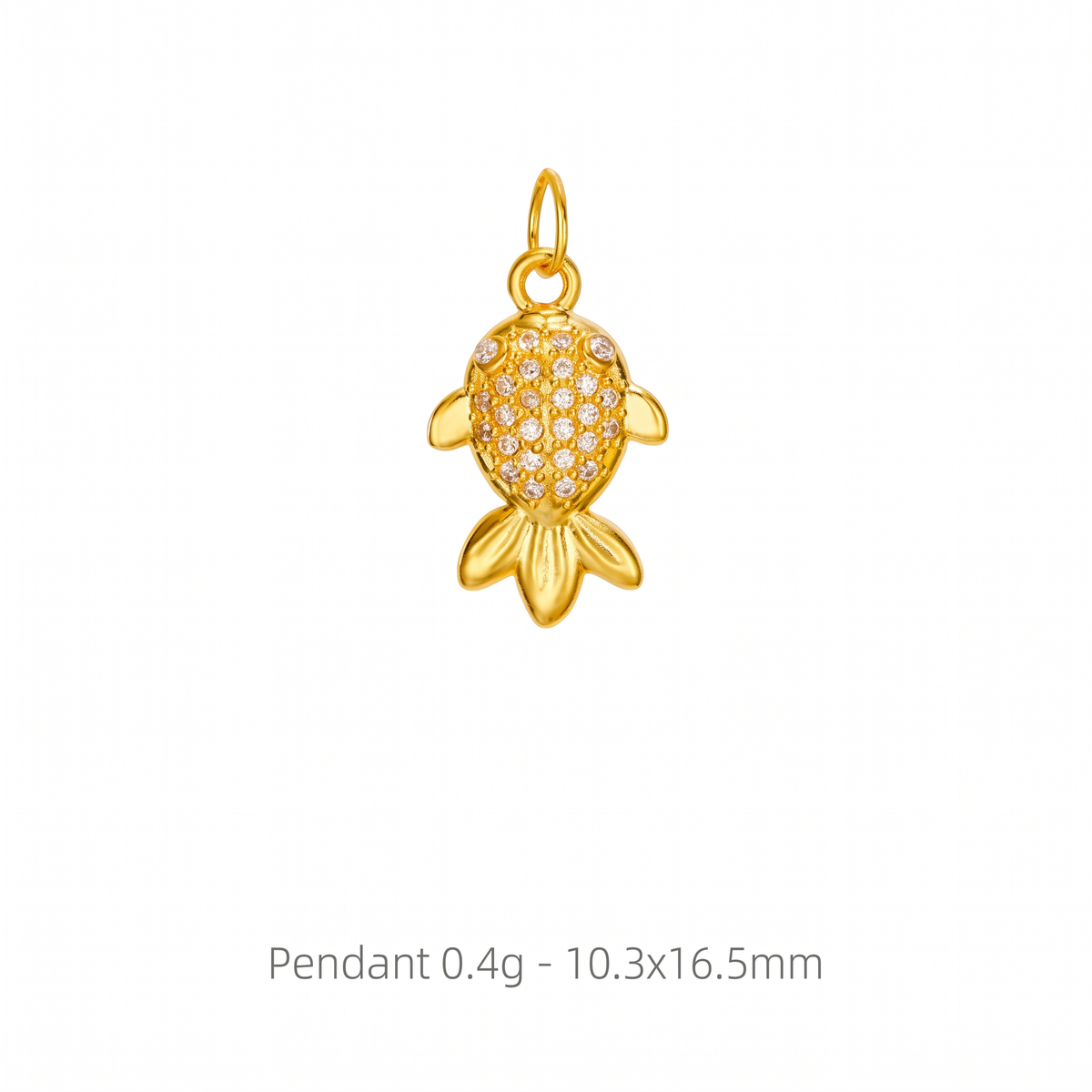 24K 999 Star Gourd Cross GoldFish D.I.Y Gold Charm