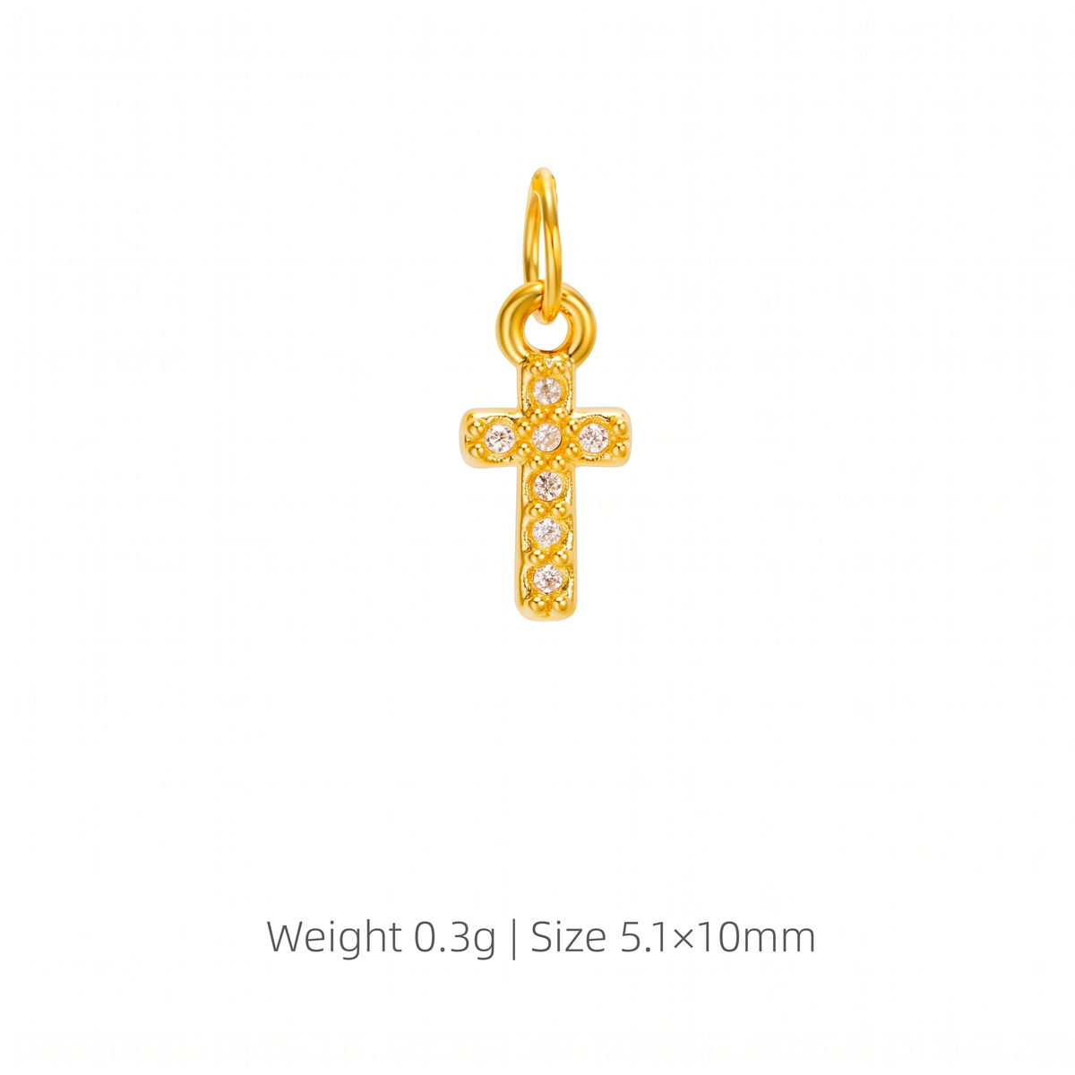 24K 999 Star Gourd Cross GoldFish D.I.Y Gold Charm