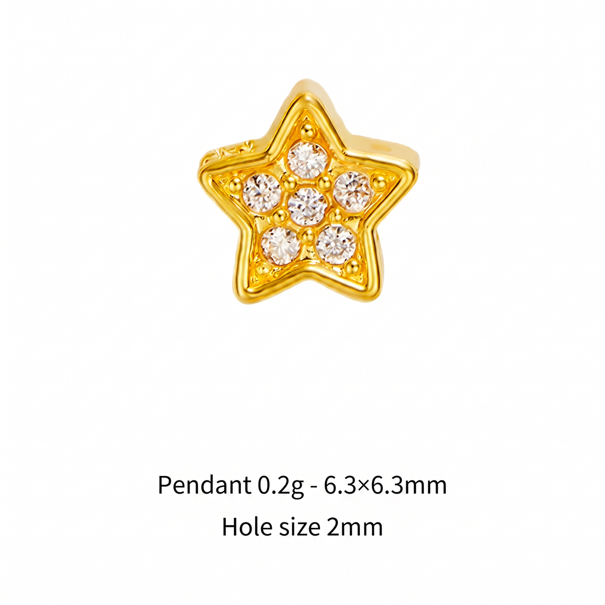 24K 999 Star Gourd Cross GoldFish D.I.Y Gold Charm