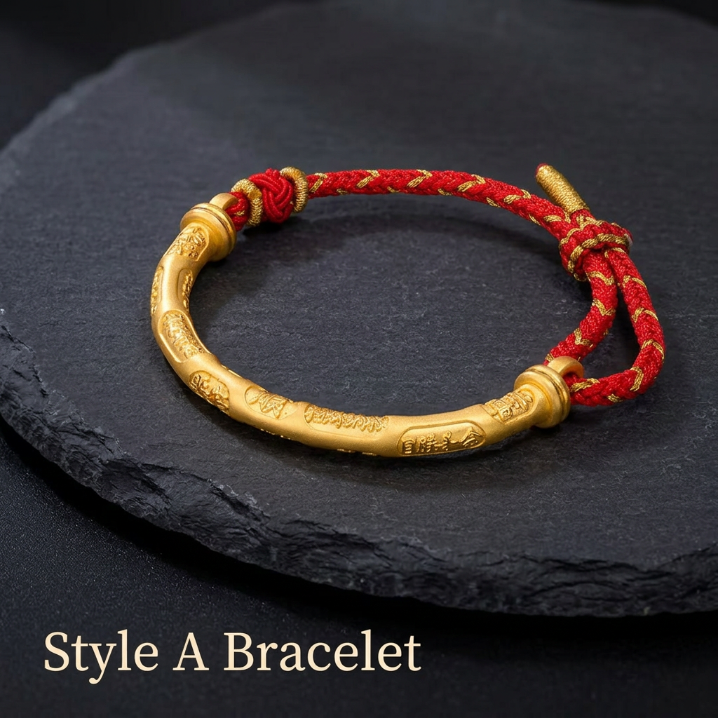 24K 999 Gold Auspicious Words Butterfly Charm Good Luck Half Bangle Bracelet