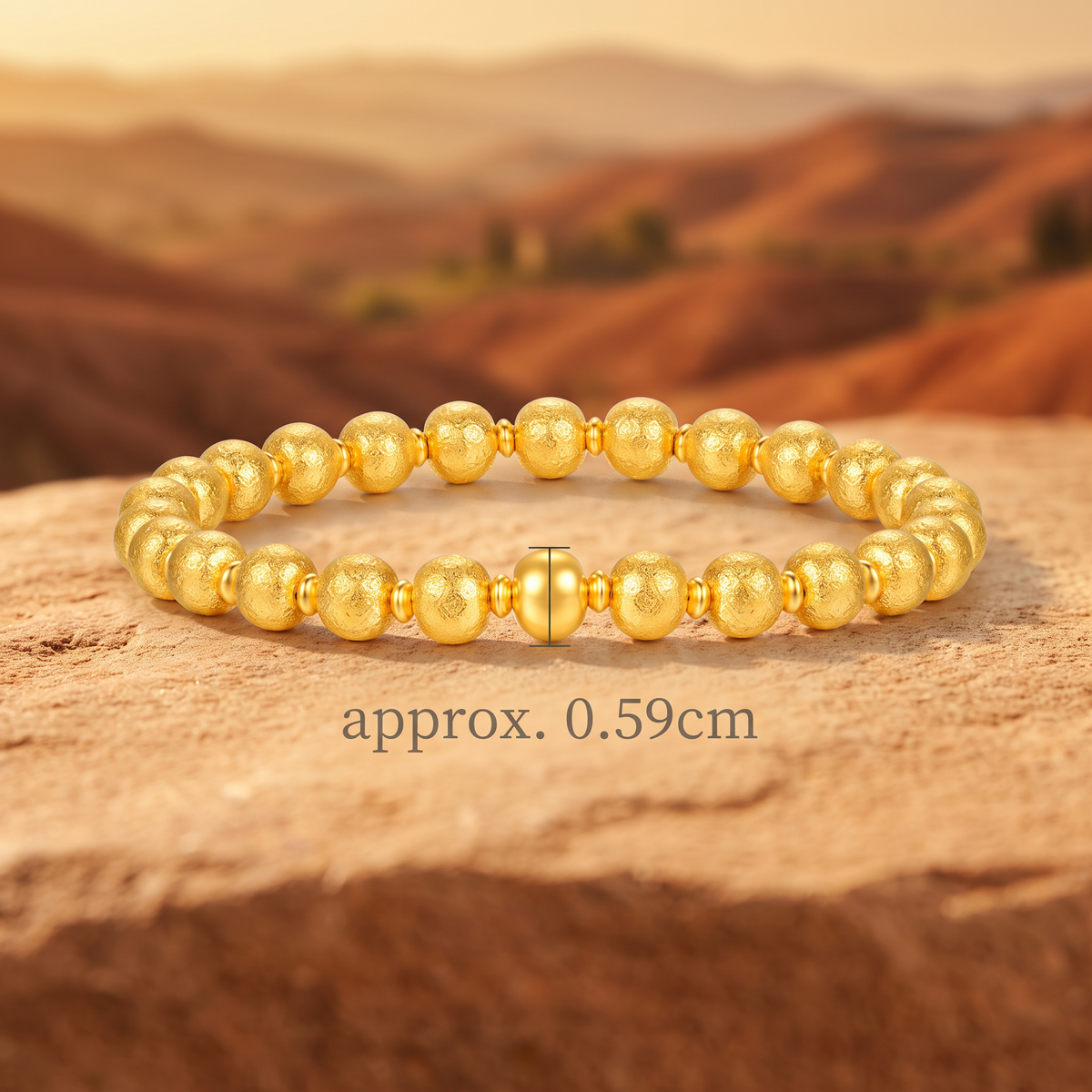 24K Gold Beads Minimal Bracelet