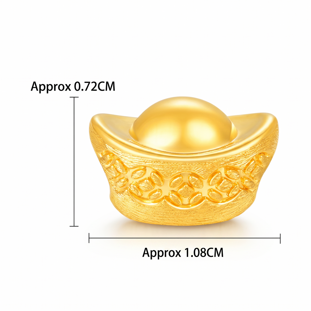 24K Gold Fortune Ingot Charm D.I.Y Bead