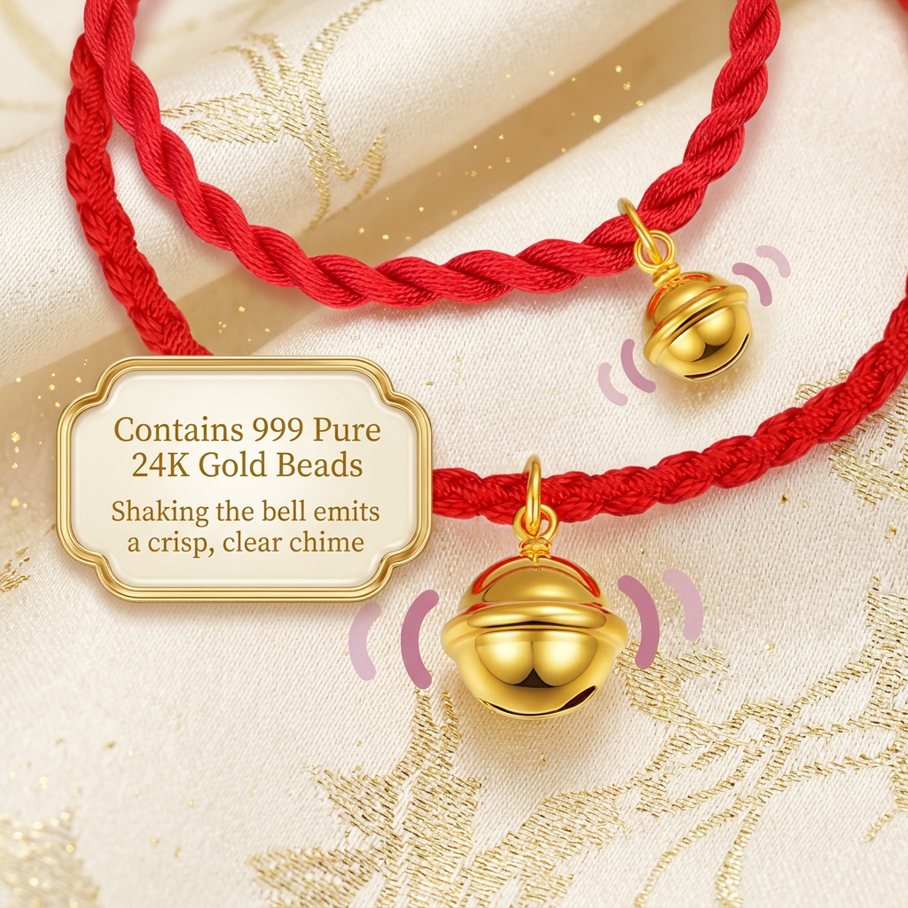 24k Gold Bell D.I.Y Charm Pendant