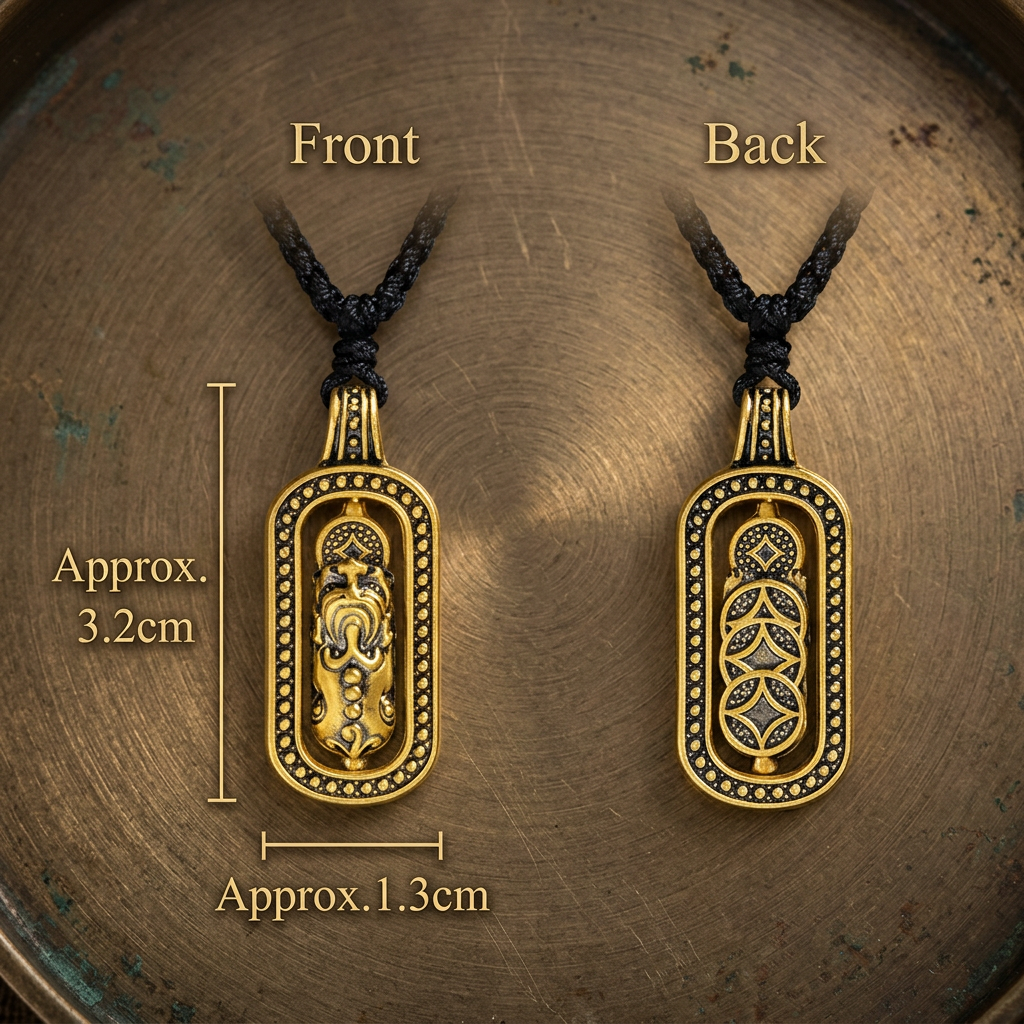 24K Gold Black Pixiu Pendant Unisex Wealth Necklace