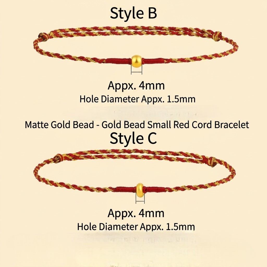 24K 999 Gold Minimal Minimalist Cube Bead Charm Adjustable Bracelet
