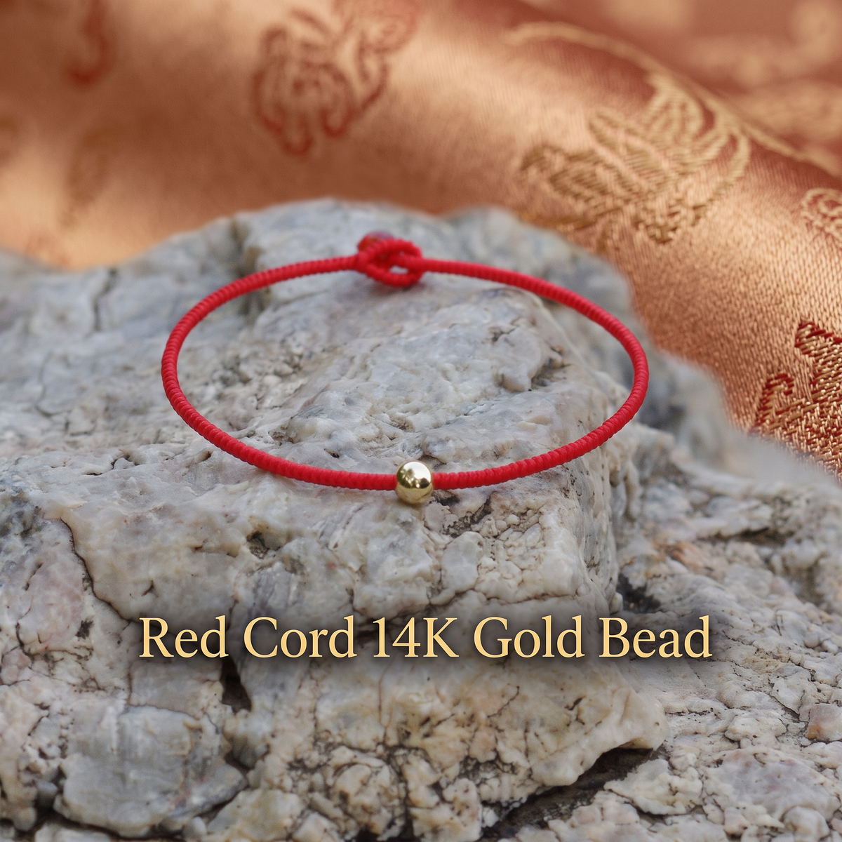 14k 24K Bead Minimal Style Plain Cord Bracelet Couple Friendship Gift